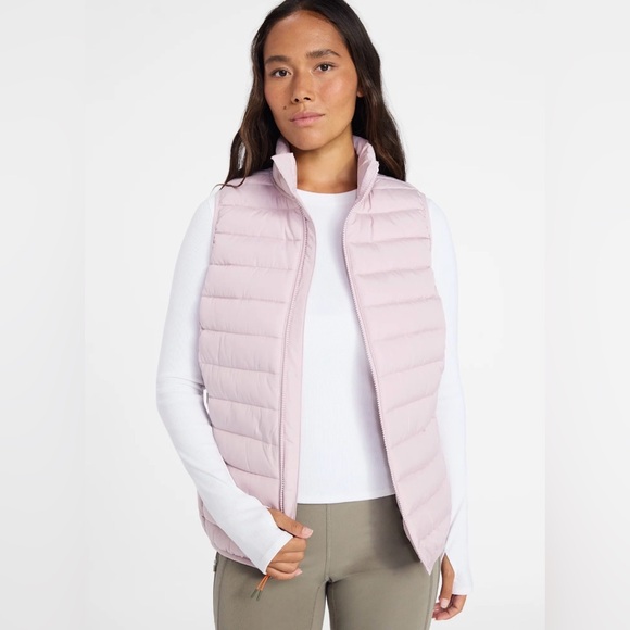 Ozark Trail Women's Core Puffer Vest Large 12-14 Mauve Pink Quilted Zip Front - Picture 11 of 11